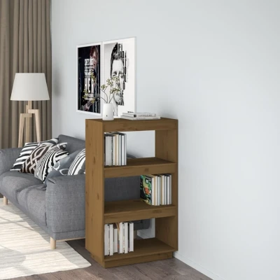 Afbeelding van Boekenkast/kamerscherm 60x35x103 cm grenenhout honingbruin
