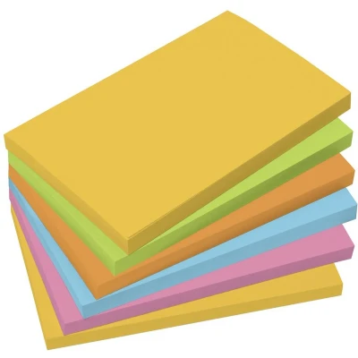 Afbeelding van Sigel Plaknotitie BA127 125 mm x 75 Blauw, Geel, Groen, Oranje, Pink 600 vellen