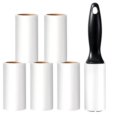 Afbeelding van Vinabo Huisdierenhaarrol, 1 handvat + 6 rollen zelfklevende vellen, rol voor kleding, haar, bank, bed, haren