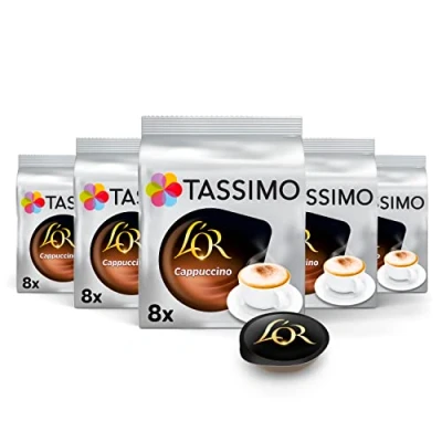 Afbeelding van Tassimo L&#039;OR Cappuccino koffiecapsules 5 stuks 40 capsules compatibel met koffiezetapparaat Amazon Exclusive