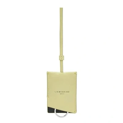 Afbeelding van LIEBESKIND BERLIN Leren Sleutelhanger Chudy Paper Touch Crinkle Keyholder Light Mimosa Lichtgroen
