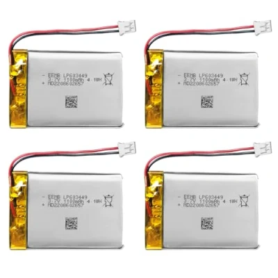 Afbeelding van EEMB Lithium polymeerbatterij, 3,7 V, 1100 mAh, 603449, oplaadbare lipo batterij met JST aansluiting VXI blauwe parrott controleer de polariteit van apparatuur en voor aankoop