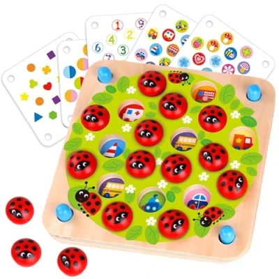 Afbeelding van Nene Toys Memory Kever Garden educatief geheugenspel van hout voor kinderen 3, 4 en 5 jaar 10 decoraties stimuleert geheugen ontwikkeling
