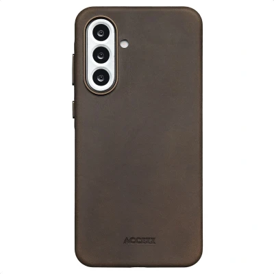 Afbeelding van Accezz Hoesje geschikt voor Samsung Galaxy A56 (5G) Vintage Leather MagSafe Backcover Rustic Brown