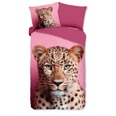 Afbeelding van Pure Jachtluipaard Dekbedovertrek Roze 1 persoons (140 x 200/220 cm)