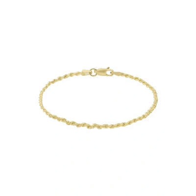 Afbeelding van Lucardi Dames Zilveren goldplated koordarmband Armband 925 Zilver Goudkleurig 19 cm