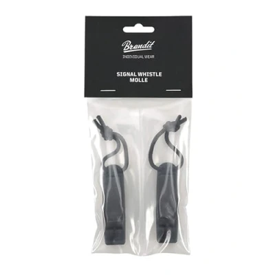 Afbeelding van Brandit Signal Whistle 2 Pack Molle accessoire One size Zwart