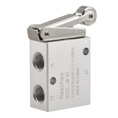 Afbeelding van Heschen JM 07 3 weg 2 positie PT1/4 pneumatische hendel mechanische klep normaal gesloten