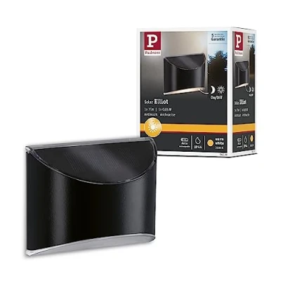 Afbeelding van Paulmann 94233 Elliot Wandlamp op zonne energie Energielabel: G (A G) 0.05 W Warmwit Antraciet