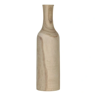 Afbeelding van Pia Vaas H47 x Ø13 cm Paulownia Hout Lichtbruin