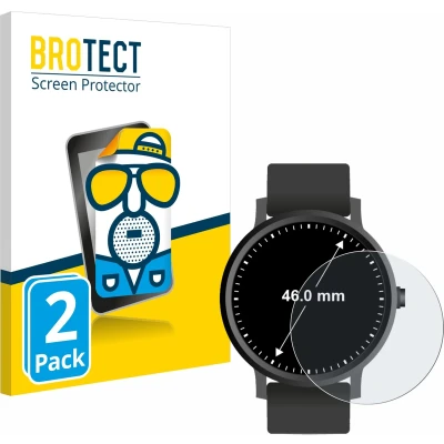Afbeelding van BROTECT Screenprotector voor Horloges (Rond, ø: 46 mm) Folie Beschermfolie matte (2 Stuks)