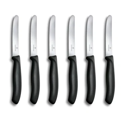Afbeelding van Victorinox Tomaten / Worstmes Swiss Classic Zwart 6 Stuks