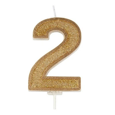 Afbeelding van Culpitt Cijferkaars #2 Goud met Glitter