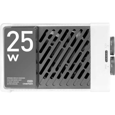Afbeelding van Zhiyun Cinepeer CM25 Videolicht 25W tweekleurige videolamp met 3360 lux en 2700 6200K Video/foto/camera/streaming Verlichting 112 LED&#039;s