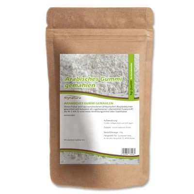 Afbeelding van Mynatura Gemalen Arabische gom, bindmiddel, plantaardig product, koken, natuurlijke cosmetica, plantenadditief, in 100 g zak