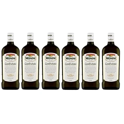 Afbeelding van Monini GranFruttato Olio extra Vergine di Oliva olijfolie, vierge 1 liter, 6 stuks
