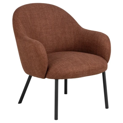 Afbeelding van Hjem Interiors Lynn Loungestoel Terracotta