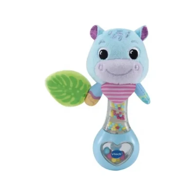 Afbeelding van Vtech Dierenvriendjes Rammelaar Nijlpaard Blauw Interactief Speelgoed Goed voor de Motorische Ontwikkeling Vanaf 3 Maanden