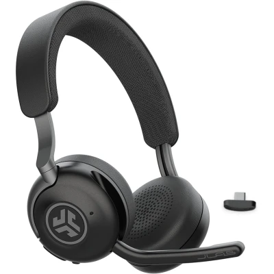Afbeelding van JLAB Epic Work headset met Microfoon Bluetooth Dongle Voor Laptop en Computer 90 uur batterij USB C Cloud Foam Oorkussens 2 in 1 Charging Dock Draadloze Koptelefoon