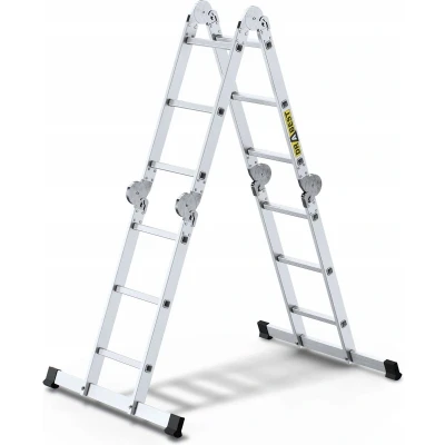 Afbeelding van Drabest Multifunctionele ladder 4 x 3 steps inclusief werkplatform Professionele kwaliteit