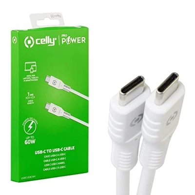 Afbeelding van Kabel USB C Celly USBCUSBCWH Wit 1 m