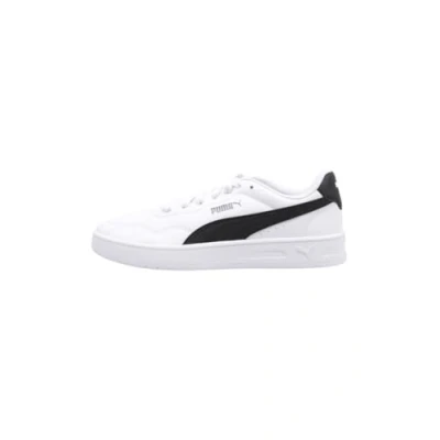 Afbeelding van Puma Court Lally Unisex Sneakers laag voor kinderen, Maat: 37.5, White/black Hoogwaardig imitatieleer