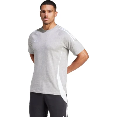 Afbeelding van adidas Performance TIRO Sport Tshirt Medium grey heather white, Heren, Maat: Small, white