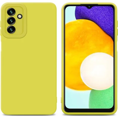 Afbeelding van Cadorabo Hoesje geschikt voor Samsung Galaxy A13 5G in Fluid GEEL Beschermhoes gemaakt van flexibel TPU silicone Cover Case