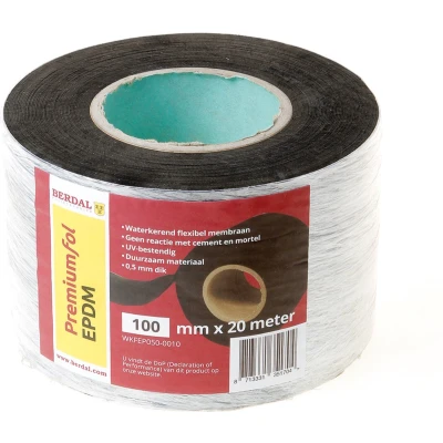 Afbeelding van Berdal Epdm folie zwart uv bestendig 100 x 0.5mm 20m