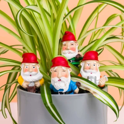 Afbeelding van Gift Republic Mini Garden Gnomes set van 4 5.5 cm / Kunststof