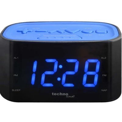 Afbeelding van Wekkerradio met zendergeheugen WT 465 zwartblauw