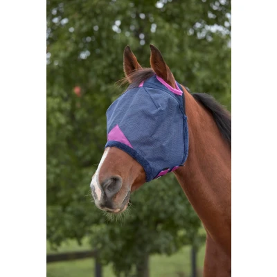 Image de Weatherbeeta Masque Anti Mouches Comfitec Deluxe Durable Mesh marine/violet Poney
