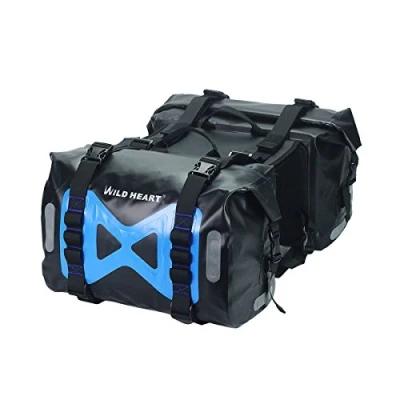 Afbeelding van WILD HEART Waterdichte motortas, tanktas, 50 l, zijtas, zadeltas, motorfiets (zwart)