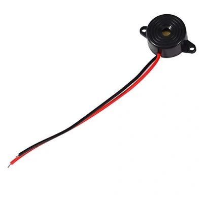 Afbeelding van Elektronische Buzzer 12 V, 85 95 dB, alarmzoemer, geluidscontinu, met geluidskabel, 100 mm