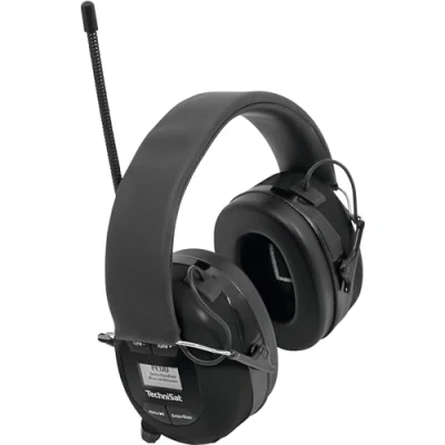 Afbeelding van TechniSat Stereoman DAB+ OD DAB+/FM draadloze stereo bluetooth hoofdtelefoon (DAB+/FM radio ontvangst, korte antenne, geïntegreerde microfoon, gehoorbescherming capsule, voor buitengebruik)