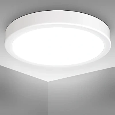 Afbeelding van B.K.Licht Plafondlamp wit Ø28cm metalen frame LED plafonniére 4.000K neutral licht 2.000Lm 18W