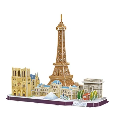 Afbeelding van Party town World Brands 3D puzzel Eiffeltoren Parijs, puzzels voor volwassenen en kinderen, modelbouw om in elkaar te zetten, puzzel, grappige geschenken, cultuur, thuisreizen
