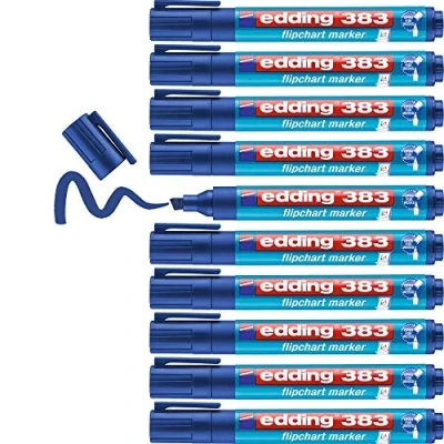 Afbeelding van edding Flipover marker 383 1 5 mm, blauw (pak 10 stuks)