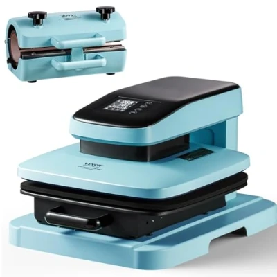 Afbeelding van VEVOR automatische hittepersset, bekerpers, 381 x mm intelligente T shirtpersmachine met release, bekerpersmachine, 0 250 ℃ 1330 W