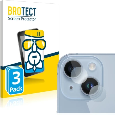 Afbeelding van BROTECT Screenprotector voor Apple iPhone 14 (ALLEEN Camera Lens) Folie Beschermfolie Beschermglas transparant (3 Stuks)