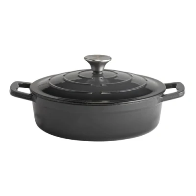 Afbeelding van APS 88314 5 Stars Gietijzeren stoofpan met deksel geschikt voor inductie en oven dekselhouder, Ø 28 cm, 3 liter, turquoise