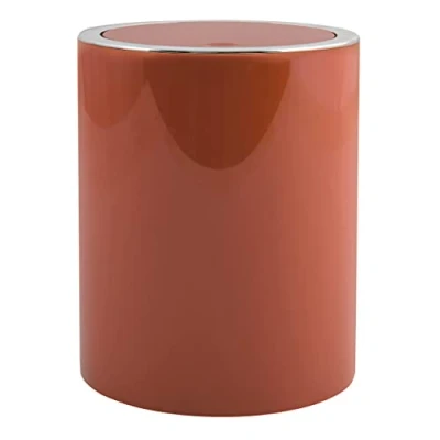 Afbeelding van MSV Badkamerserie &quot;ASPEN&quot; Design pedaalemmer voor badkamer met kanteldeksel, 6 liter (diameter x hoogte): circa 18,5 26 cm, terracotta rood