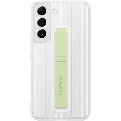 Afbeelding van Samsung PC Clear Protective Standing Back Cover Wit Galaxy S22