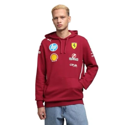 Afbeelding van Puma Scuderia Ferrari Hoodie, Heren, Maat: Small, Dark cherry