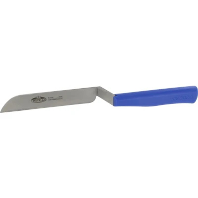 Afbeelding van Metallo Spinaziemes C60 Staal 150 mm Blauw Kunststof Handvat HACCP