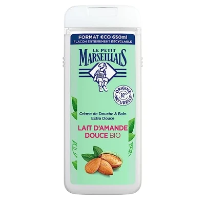 Afbeelding van Le Petit Marseillais Extra Milde Bad &amp; Douchecrème Biologische Zoete Amandelmelk 650 ml