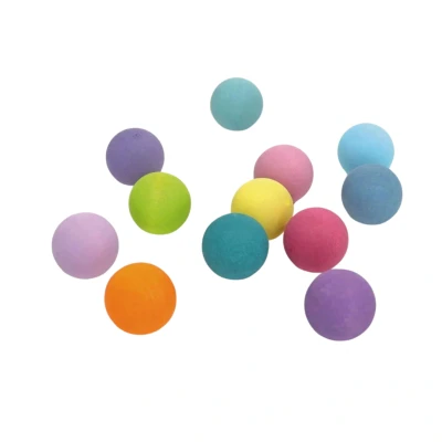 Afbeelding van Grimm&#039;s Kleine houten ballen 12 stuks pastel