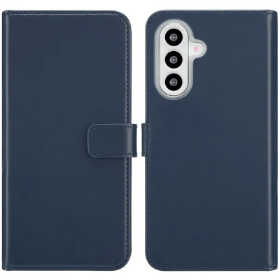 Afbeelding van Selencia Hoesje Geschikt voor Samsung Galaxy A26 Met Pasjeshouder Echt Lederen Bookcase Blauw