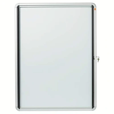 Afbeelding van Nobo Displayvitrine magnetisch prikbord voor buiten, afsluitbaar, 9 x A4, Premium Plus, wit, 1902581
