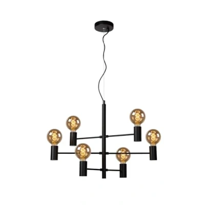 Afbeelding van Lucide LEANNE Hanglamp 6xE27 Zwart
